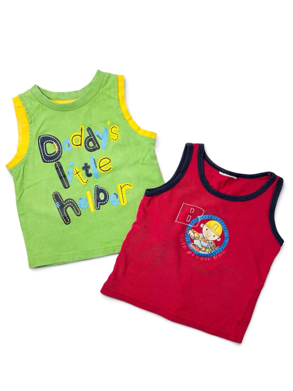 5/15$ Vintage German Bob the Builder & George Helper Tank Lot 2-Piece Set 18M